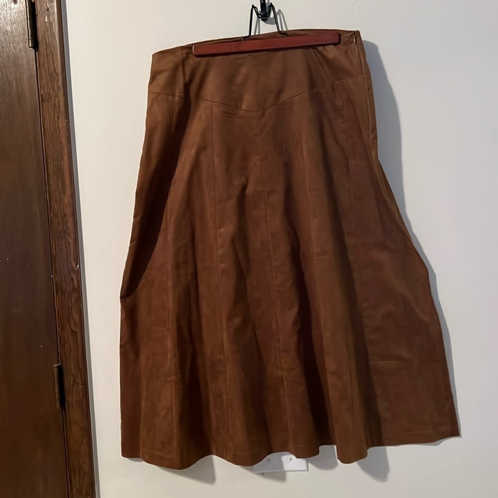 Coldwater Creek Midi Suede Skirt